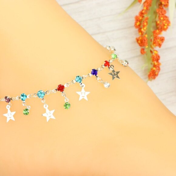 "Handmade Anklet – Elegant & Delicate Jewelry for Women | UNVRC1178 - Picture 8 of 10